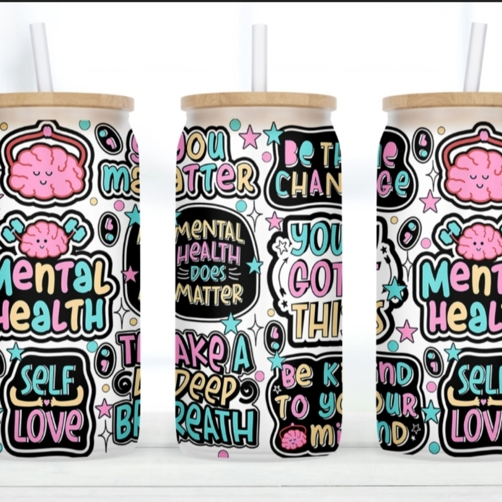 Libbey Glass Can Cup - Mental Health